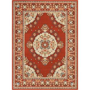 Well Woven Persa Tabriz 3 ft. 11 in. x 5 ft. 3 in. Traditional Oriental  French Country Brown Area Rug PA-18-4 - The Home Depot