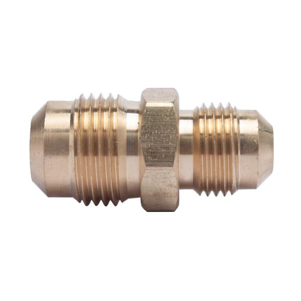 LTWFITTING 1/2 in. OD x 3/8 in. OD Flare Brass Reducing Coupling Fitting (5-Pack)