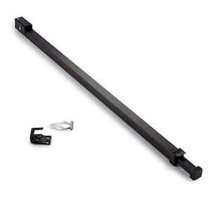 Patio Door Security Bar with Anti-Lift Lock (Black)