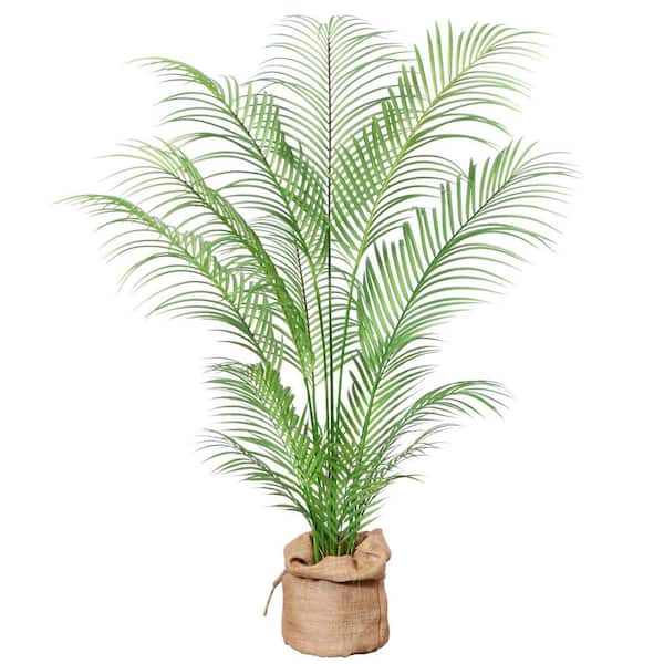 Cubilan 4 ft. Green Artificial Areca Palm Tree
