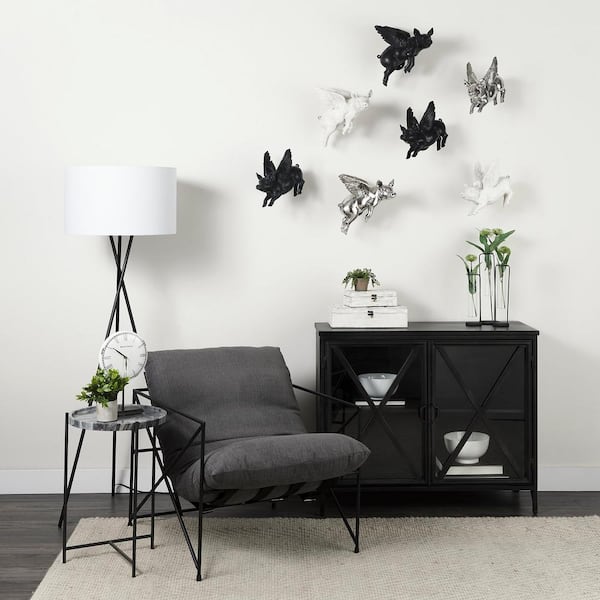 Poppy III Black Metal w/Glass Door Accent Cabinet