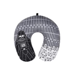 Grey Star Wars Darth Vader and Storm Trooper Portable Neck Pillow