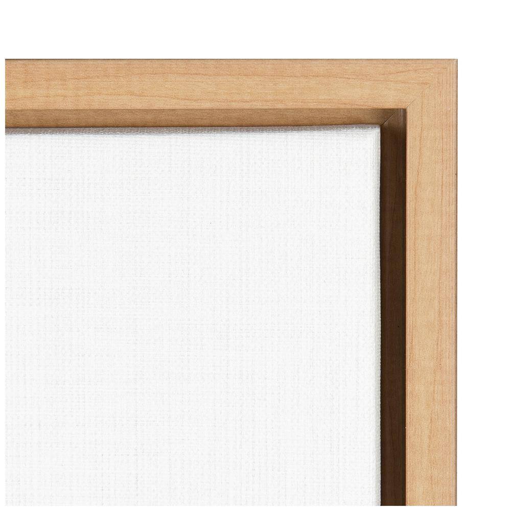 Springtime Floral Canvas Print with Light Brown Frame