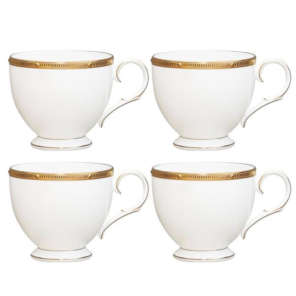 Noritake Rochelle Gold 7 fl. oz. (Gold) Bone China Cups, (Set of 4 ...