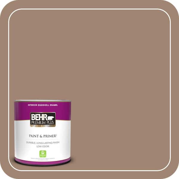 BEHR PREMIUM PLUS 1 qt. #ICC-71 Warm Nutmeg Eggshell Enamel Low Odor Interior Paint & Primer