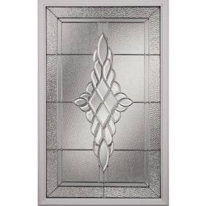 Grace with Nickel Caming 22 in. x 36 in. x 1 in. with White Frame Replacement Glass