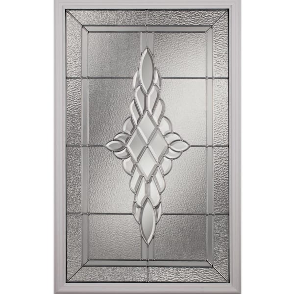 ODL Grace with Nickel Caming 22 in. x 36 in. x 1 in. with White Frame Replacement Glass