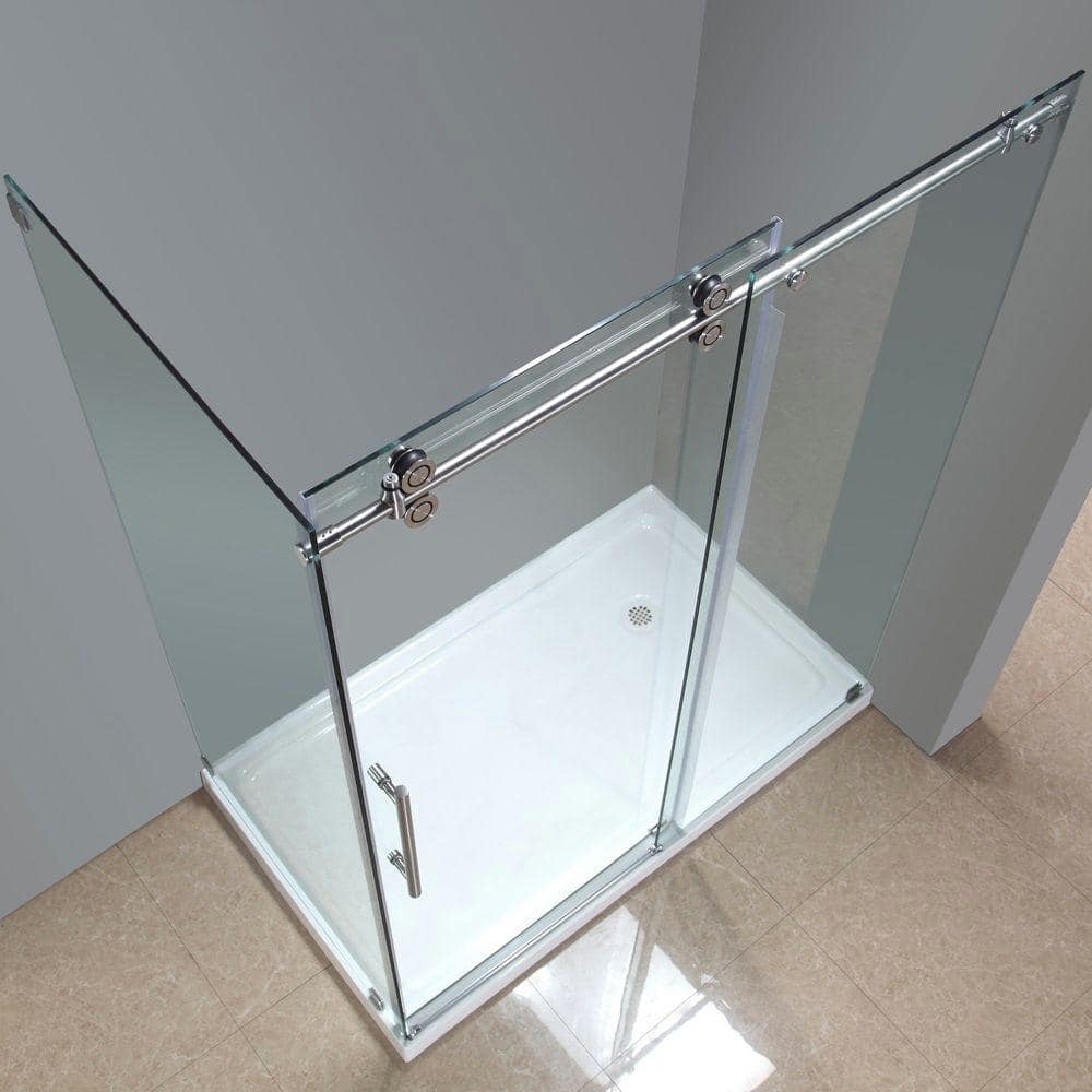 Langham 60" x 35" Clear Tempered Glass Frameless Shower Enclosure