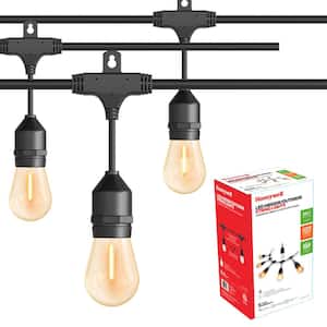 6-Light 12 ft. Outdoor Plug-in Integrated LED Edison String -Light
