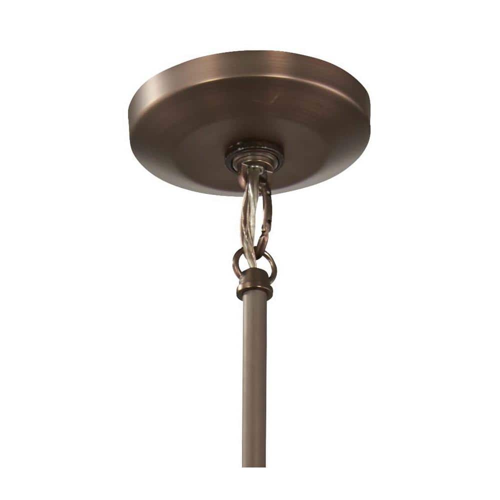 Harvard Court Bronze and Gold 9-Light Chandelier with Clear Glass