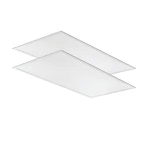 CPX 2 ft. x 4 ft. Adjustable Lumens (Up to 6563 Lumens) Integrated LED Panel Light with Switchable CCT (2-Pack)