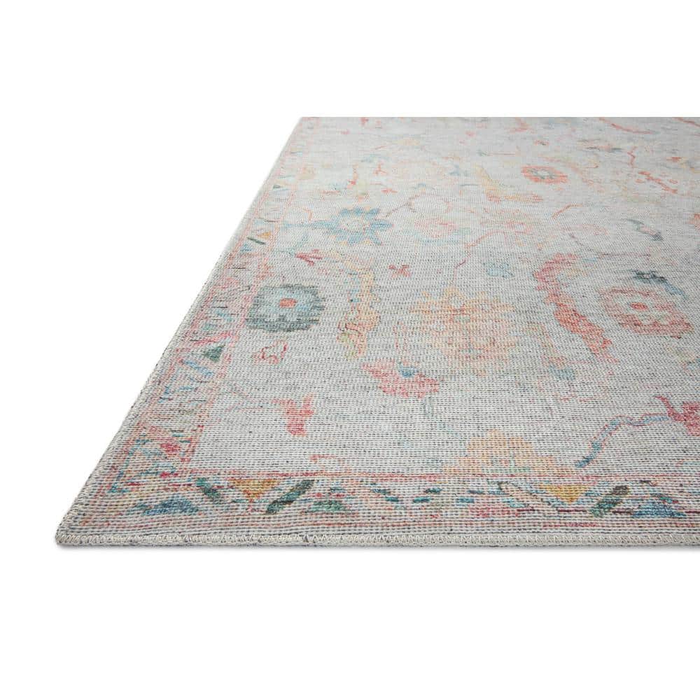 Elysium Blue and Multicolor Oriental Synthetic Rug