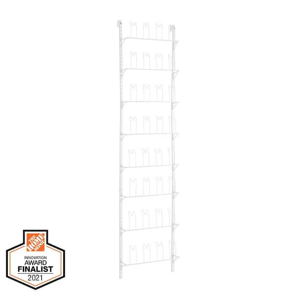 HOME-COMPLETE 74 in. H White Metal Hanging Closet Organizer