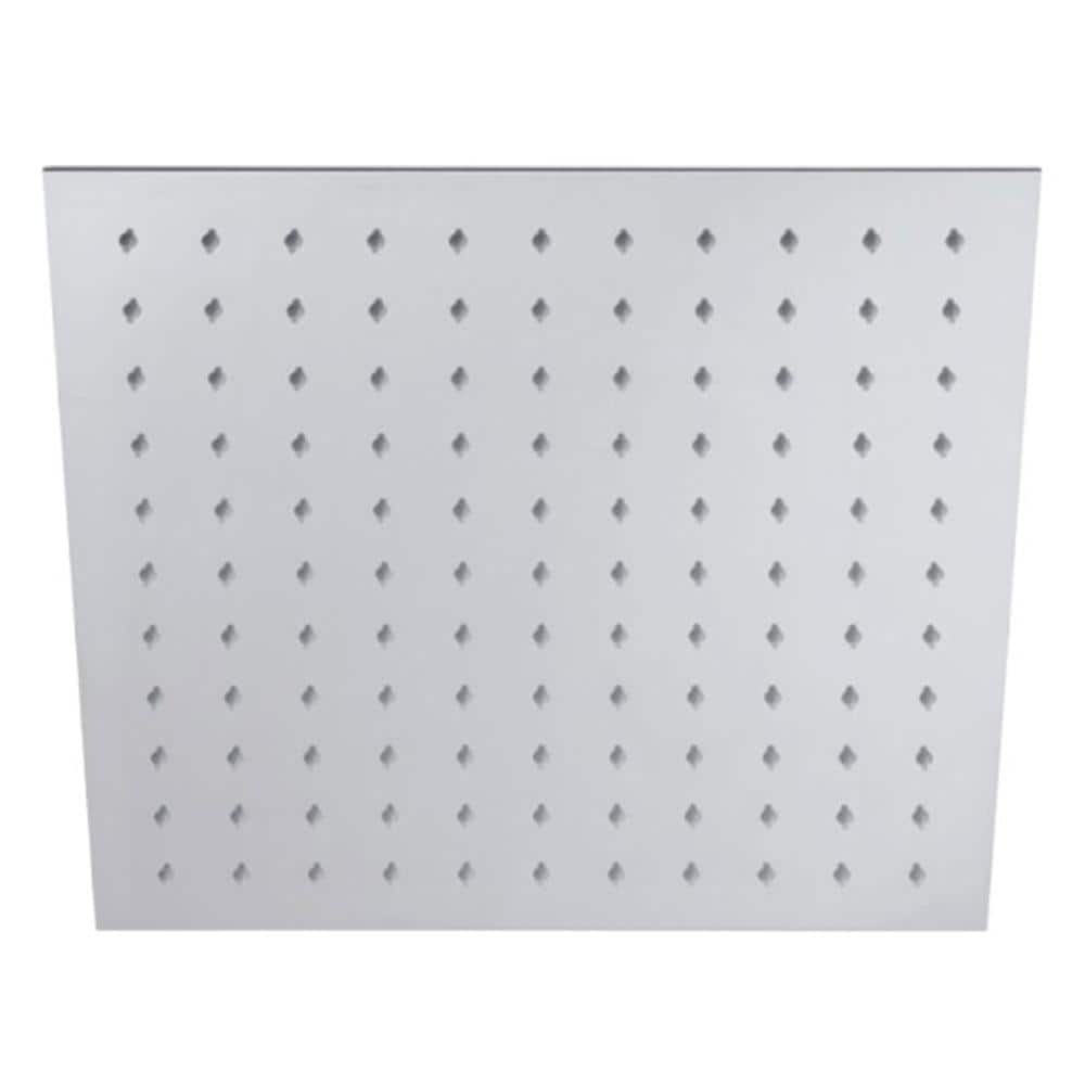 12" Square Chrome Rain Shower Head with Wall Mount