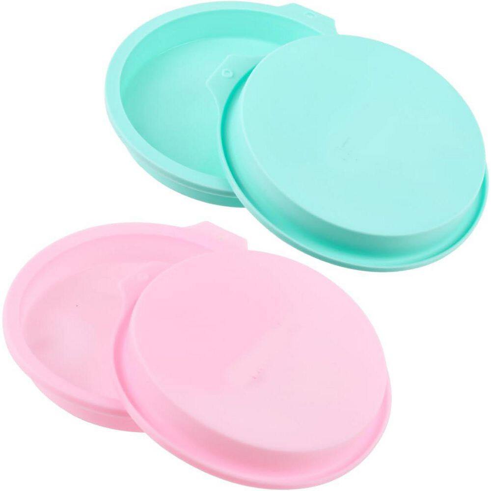 4 Piece Rainbow Cake Pan Set Pink Blue Silicone Non-Stick Baking Molds Oven Freezer Safe Layer Cake Set price history on PriceWatchPro