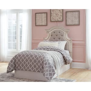 Realyn Beige Twin Panel Upholstered Headboard