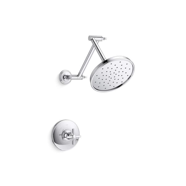 KOHLER Paces Single Handle 3-Spray Shower Faucet with 1.75 GPM in Polished Chrome (Valve Included)