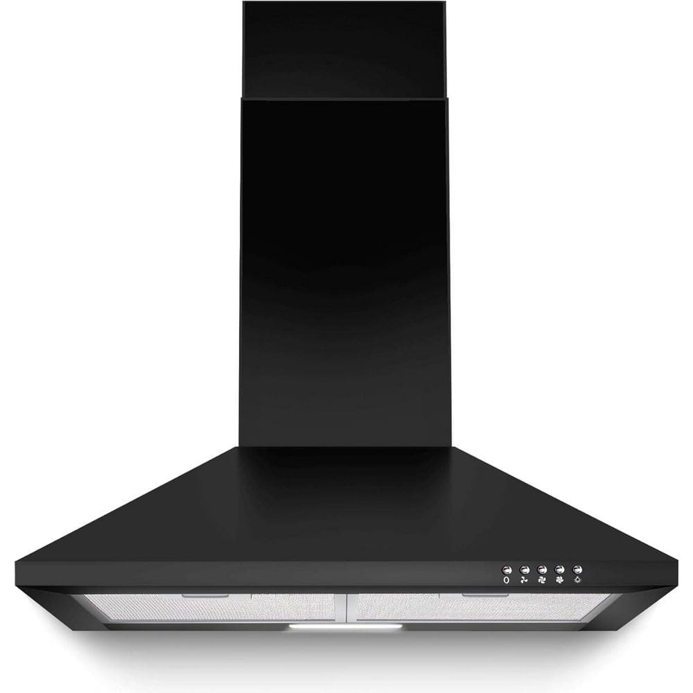 24 in. 450 CFM Black Wall Mount Range Hood Ducted/Ductless Convertible Downdraft System with 3-speed price history on PriceWatchPro