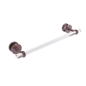 Clearview 18 in. Shower Door Towel Bar with Twisted Accents in Antique Copper