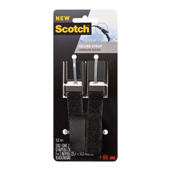 Scotch 36 in x 0.75 in Black Bundling Secure Strap (2-Pack)