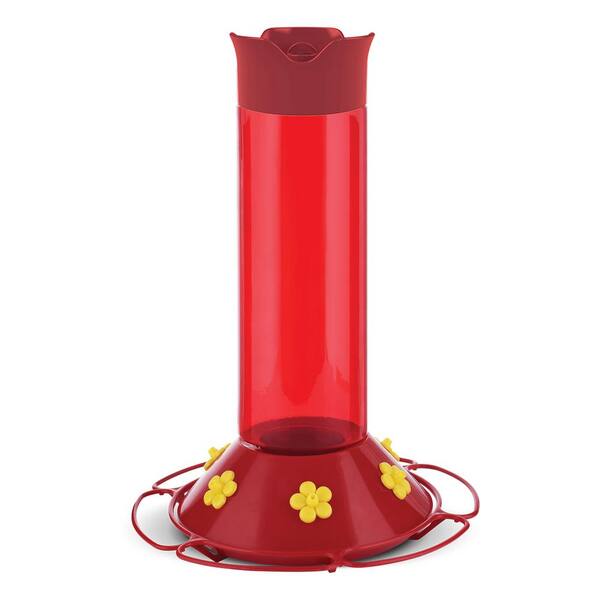 PerkyPet Hummer's Favorite Red Plastic Hummingbird Feeder 30 oz