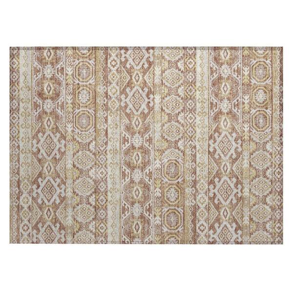 Chantille Machine Washable Indoor/Outdoor Abstract ACN3157 Rust 2 ft. x 3 ft. Accent Rug
