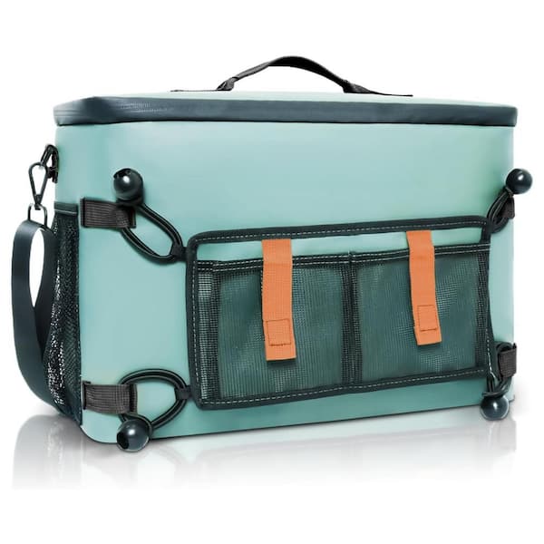 34 qt. Collapsible Insulated Soft-Sided Cooler Bag Leakproof Large Ice Chest for Camping Travel Kayaking Beach