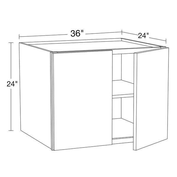 Home Decorators Collection - Hargrove 36 in. W x 24 in. D x 24 in. H Assembled Plywood Wall Bridge Kitchen Cabinet in Veiled Gray with Soft Close