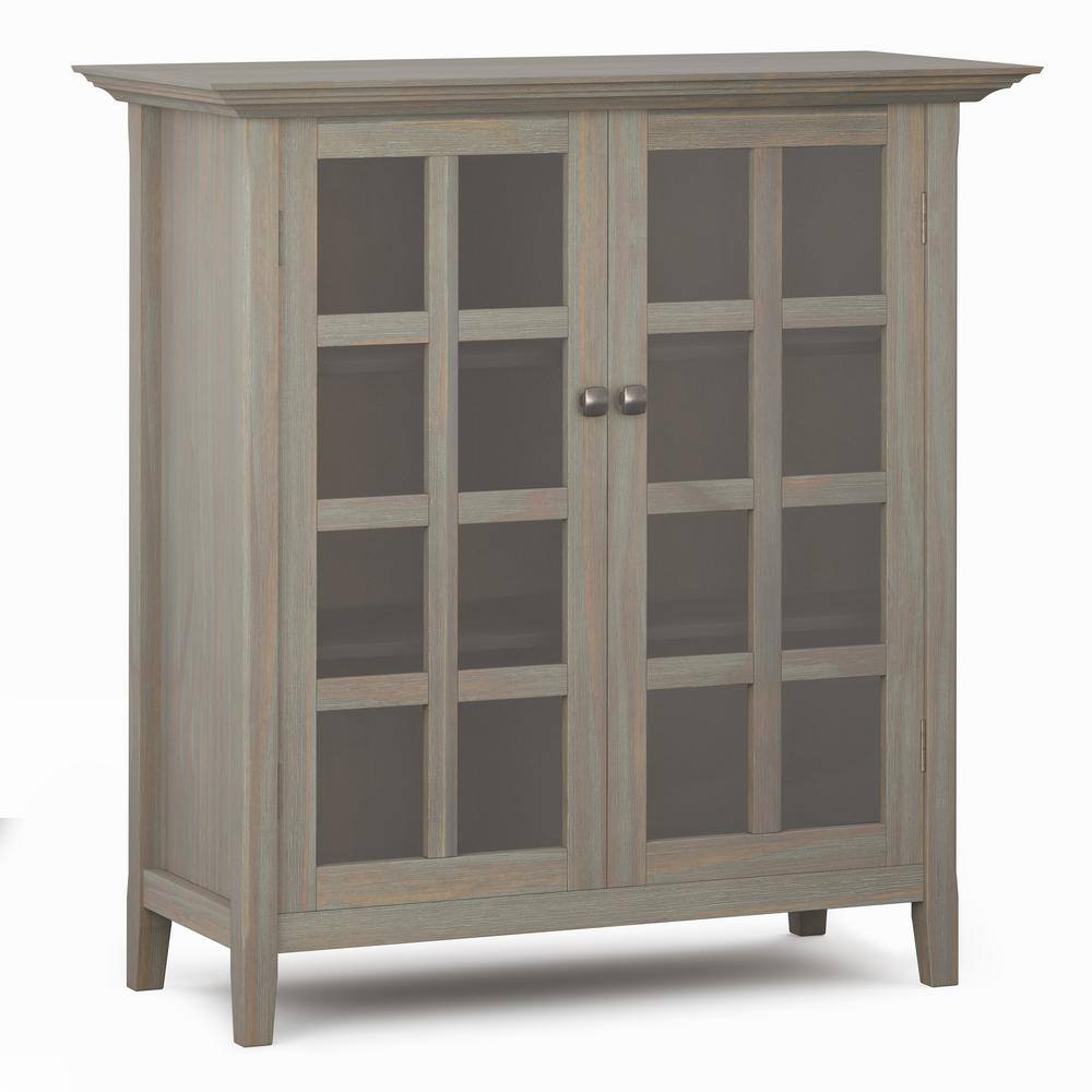 Acadian Distressed Grey 42 in. H Storage Cabinet with 4-Adjustable Shelves