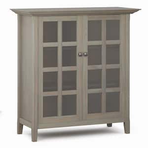 Acadian Solid Wood 39 in. Wide Transitional Medium Storage Cabinet in Distressed Grey