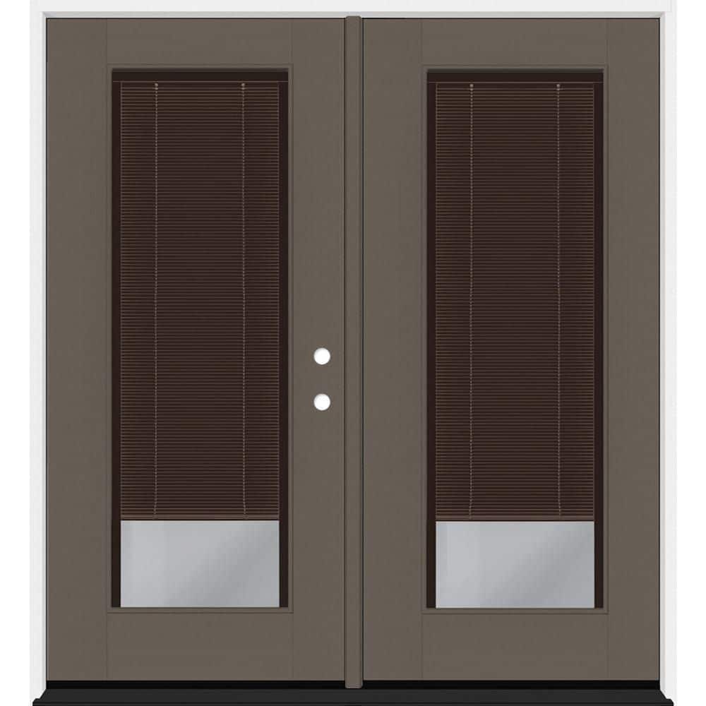 Legacy 60 in. x 80 in. Full Lite Clear Glass Mocha Miniblind Kindling LHIS Fiberglass Retro Patio Door with 6 in. Jamb price history on PriceWatchPro