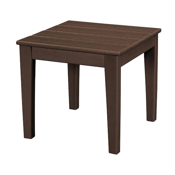 POLYWOOD Newport 18 in. Square Plastic Outdoor Side Table