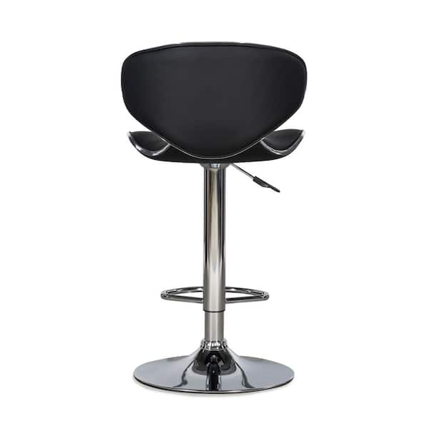 Barstool, Adjustable black barstool, Polished Chrome (New) selling