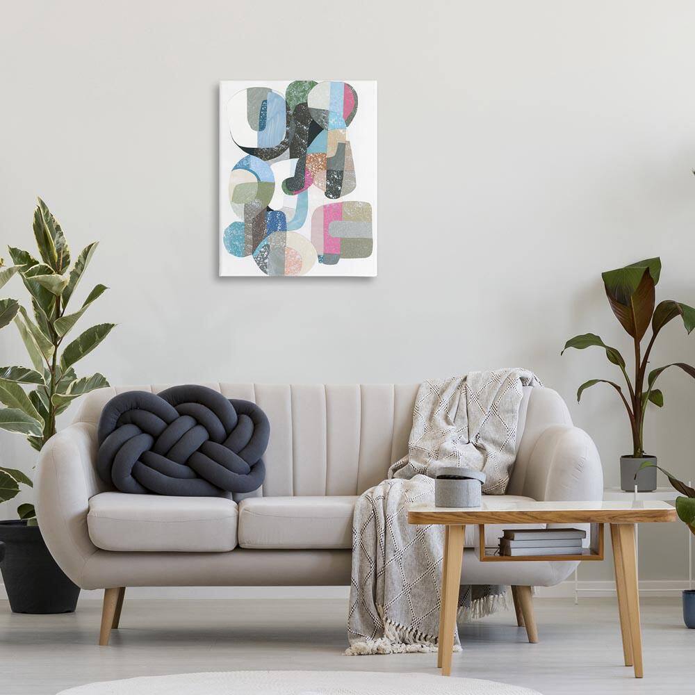 Pastel Shapes Intertwined by Coco Good Unframed Abstract Graphic Art Print 30 in. x 24 in. price history on PriceWatchPro