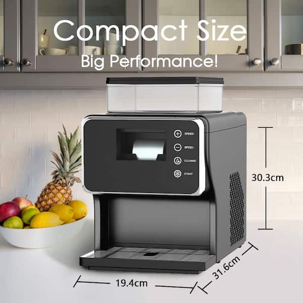 Elexnux 20.3 oz. in Black Snow Cone Machine with 3-Minute Fast Ice