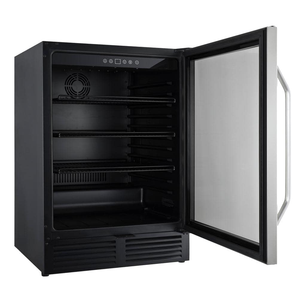 Stainless Steel Freestanding Smart Drinks Chiller with Glass Door