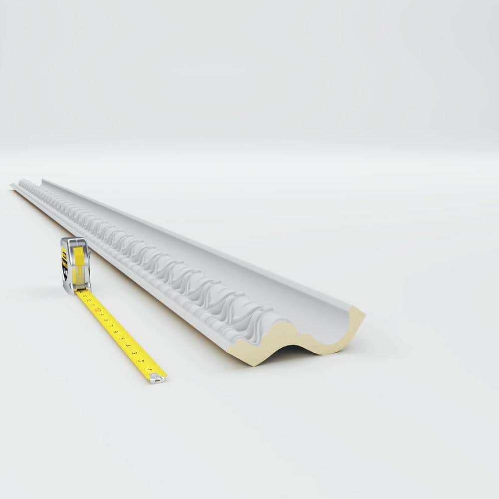 94.5" White Polyurethane Sequential Crown Moulding