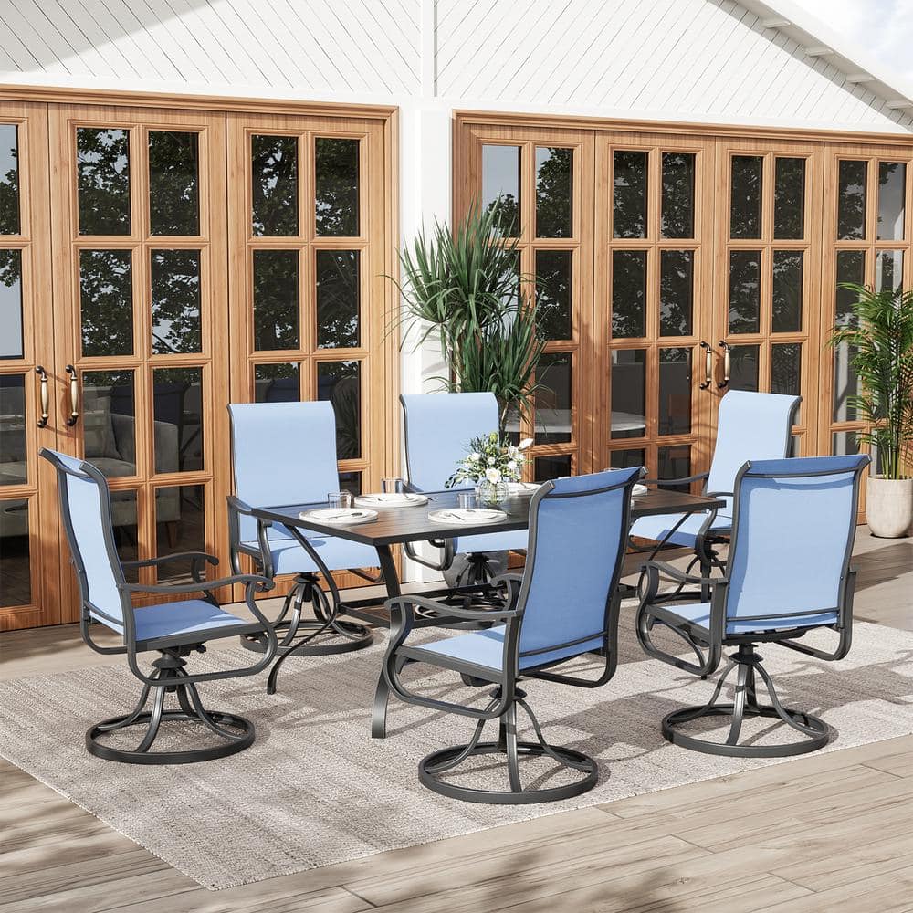 Swivel Metal Sling Outdoor Dining Chair（Set of 6） price history on PriceWatchPro