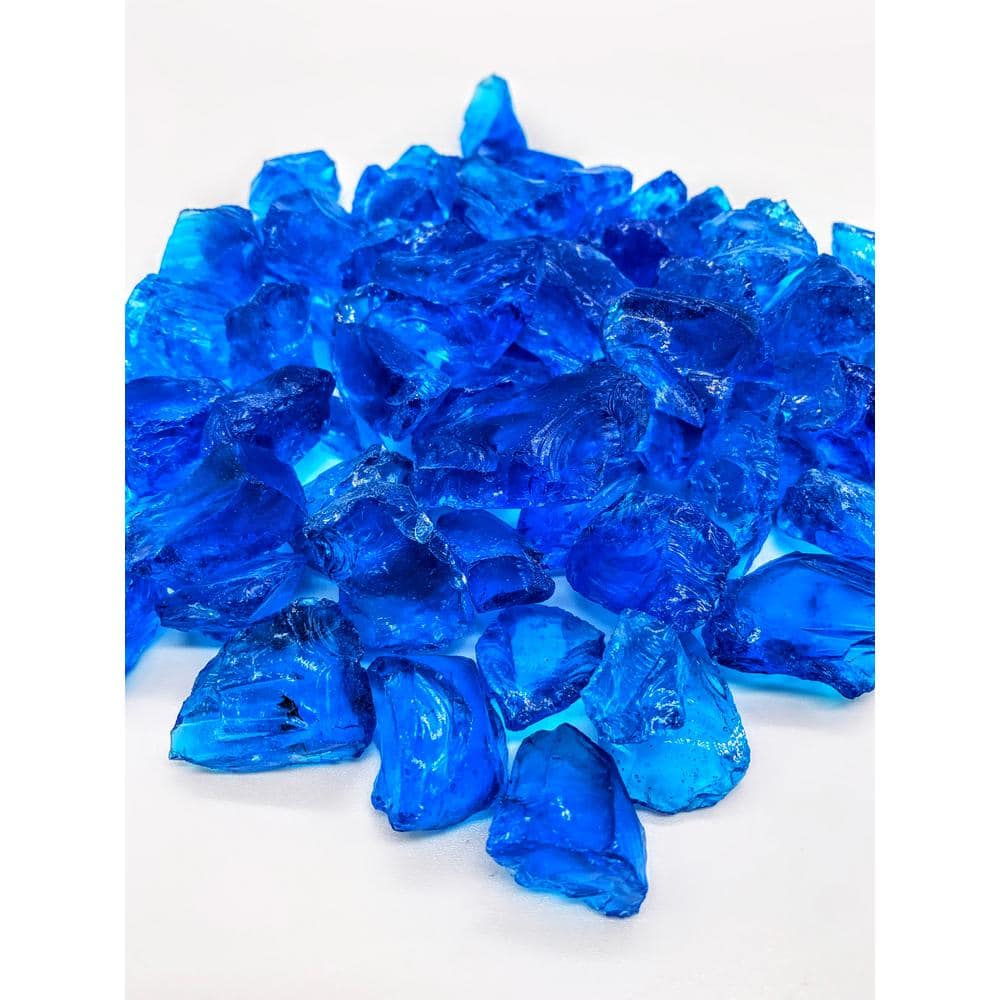 Element Fireglass Crystal Turquoise Fire Glass Rocks 10lb43755466