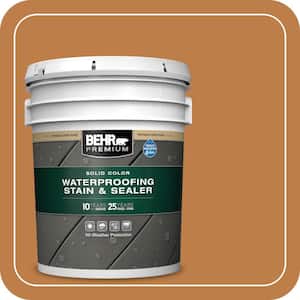 5 gal. #SC-240 Autumn Trail Solid Color Waterproofing Exterior Wood Stain and Sealer