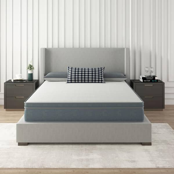 Westsky 10 in. Medium Firm Gel Memory Foam Tight Top Hybrid Twin Pocket Coil with Sponge Spring Pack Mattress