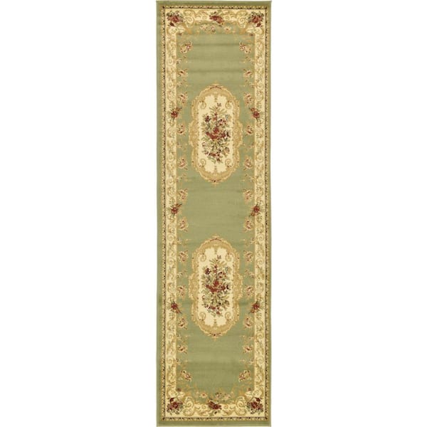 Unique Loom Versailles Henry Green 2' 7 x 10' 0 Runner Rug