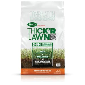 Turf Builder 40 lbs. 4,000 sq. ft. THICK'R LAWN Grass Seed, Fertilizer, and Soil Improver for Bermudagrass