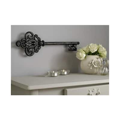 17 in. x 6 in. "Castle Key" by Graham and Brown Metal Wall Art