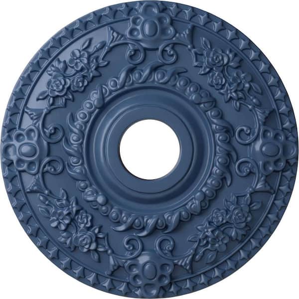 Ekena Millwork 18" x 3-1/2" ID x 1-1/2" Rose Urethane Ceiling Medallion (Fits Canopies upto 7-1/4") Hand-Painted Americana