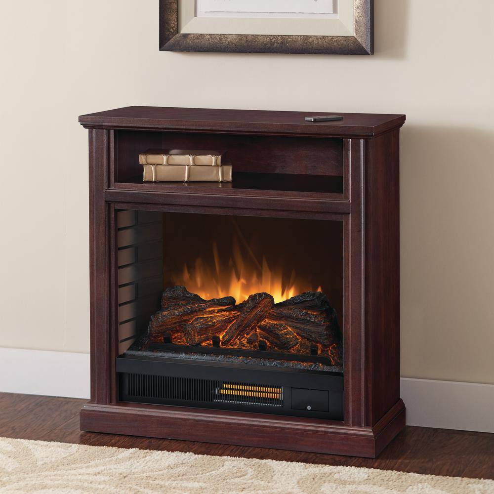Pleasant Hearth Parkdale 30 in. Freestanding Mobile Infrared Electric  Fireplace in Cherry 25-720-15 - The Home Depot