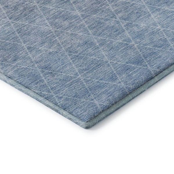 Mayfield Premium Machine Washable Abstract AMF1175 Blue 9 ft. x 12 ft. Area Rug