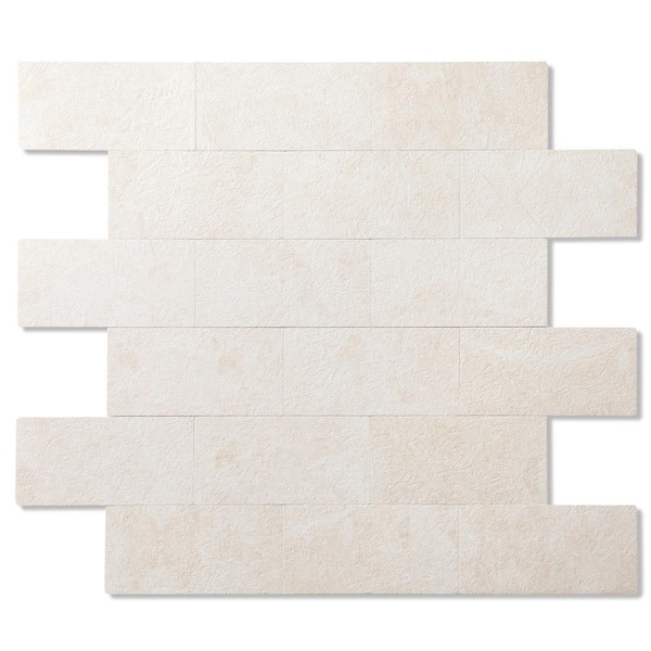 Yipscazo Subway Creamy-Stone 12 in. x 12 in. PVC Peel and Stick Tile (5 sq. ft./5-Sheets)