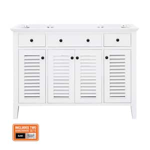 Fallworth 48 in. W x 21.5 in. D x 34 in. H Bath Vanity Cabinet without Top in White