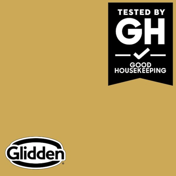 Glidden Premium 1 gal. PPG1107-6 Glorious Gold Semi-Gloss Interior Latex Paint